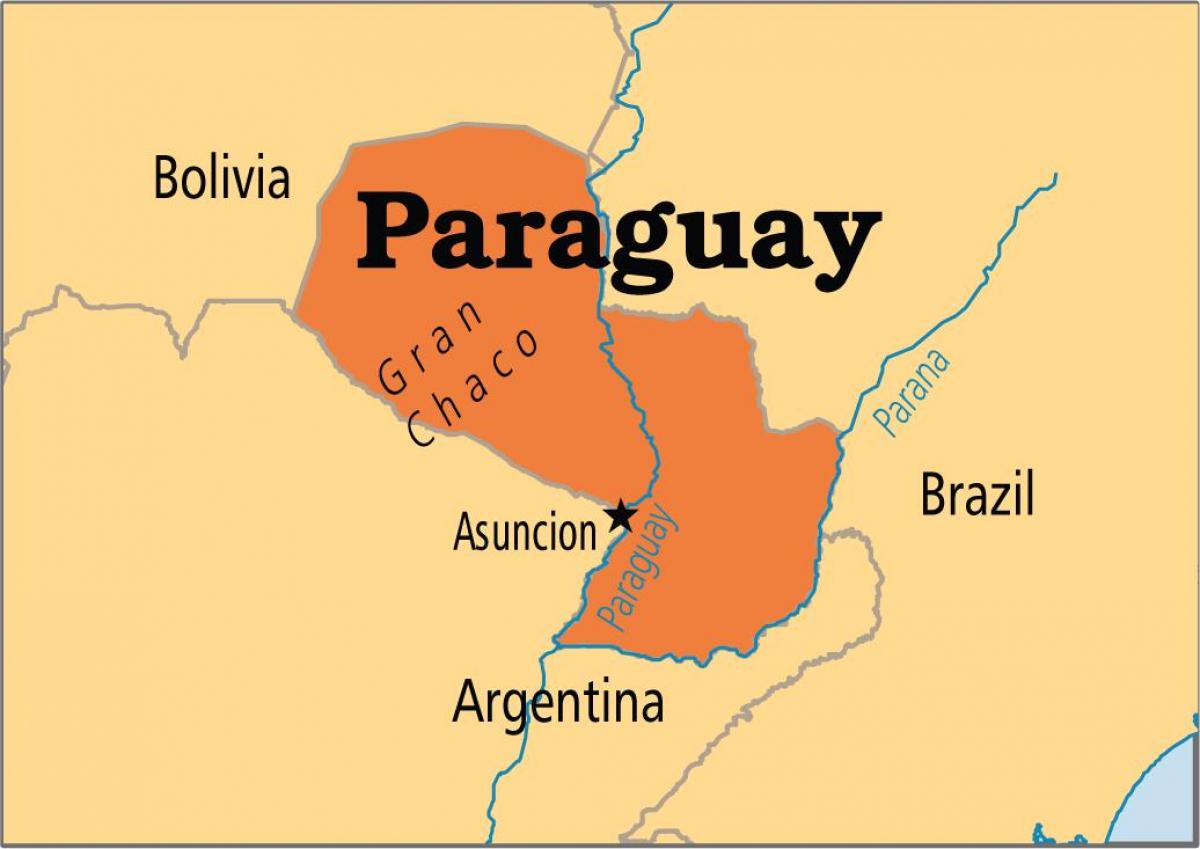 capitale del Paraguay mappa