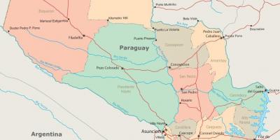 Asunción, in Paraguay mappa