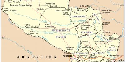 Mappa di cateura Paraguay 