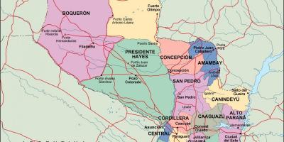 Mappa politica del Paraguay