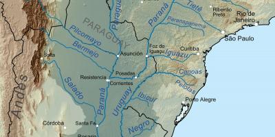 Mappa di fiume Paraguay